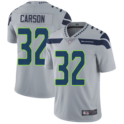 Seattle Seahawks Limited Grey Men Chris Carson Alternate Jersey NFL Football #32 Vapor Untouchable